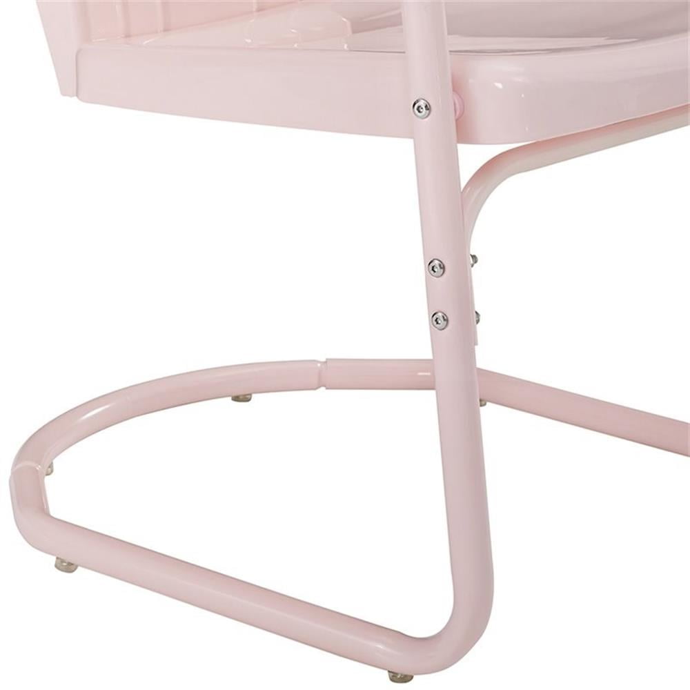 Crosley Furniture Tulip 2Pc Outdoor Metal Armchair Set Pink - 2 Chairs