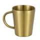thumbnail image 3 of Taza de café con asa de acero inoxidable reutilizable de 300 ml para picnic, viaje, té Oro, 3 of 6