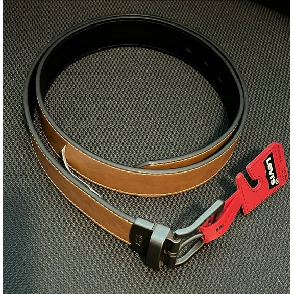 Levi's Men's Reversible Belt Black/Light Brown (XL)