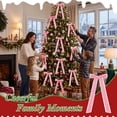 thumbnail image 7 of Yexmas 12pcs Pink Velvet Christmas Bows, Ribbon Bows Xmas Ornaments for Christmas Tree Home Party Staircase Door Wreath Garland Holiday Decor, 7 of 7
