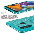 thumbnail image 5 of For Samsung Galaxy A01 Case,Ring Kickstand Glitter Cute Bling Cover for Girls Women Diamond Sparkly Compatible Case For Galaxy A01 Phone Cases - Teal, 5 of 5