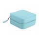 thumbnail image 1 of Caja de almacenamiento de joyas, anillo y pendientes de PU portátil simple, organizador de collares, regalo (azul), 1 of 8