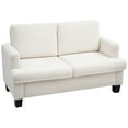 thumbnail image 1 of HOMCOM 54.3" Loveseat Sofa, Small Couch with Cushions, Cream White, 1 of 10