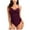 Womens Plus Size Swimsuit Sets Clearance Wine, variant on OSFVNOXV One-Piece Swimsuit for Women Deep V-Neck Bodycon Bathing Suit Slim Fit Ruched Cross Swimwear Beachwear with Built-In-Bra