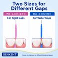thumbnail image 3 of GENKENT Interdental Brush for Adults & Teens, 64 Count Reusable Interdental Brushes Between Teeth for Teeth Cleaning & Plaque Removal, Safe for Braces & Dental Devices, (2.5mm+3mm), 3 of 8