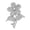 Silver, variant on fuxzkrlz Vintage Rhinestone Flower Brooch, Floral Alloy Lapel Pin, Sweater Cardigan Coat Business Suit Decoration, Men Women Clothing Accessories