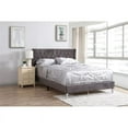 thumbnail image 2 of Glory Furniture Bergen Velvet Upholstered Full Bed in Gray, 2 of 7