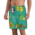 thumbnail image 2 of Bixox Men's Tropical Fruit printing Casual Classic Fit Short Summer Beach Shorts, 2 of 6
