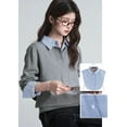 thumbnail image 3 of YooGuoGuo Striped Detachable Collar Half Shirt Blouse Dickey Collar Elegant for Women Girls, 3 of 6