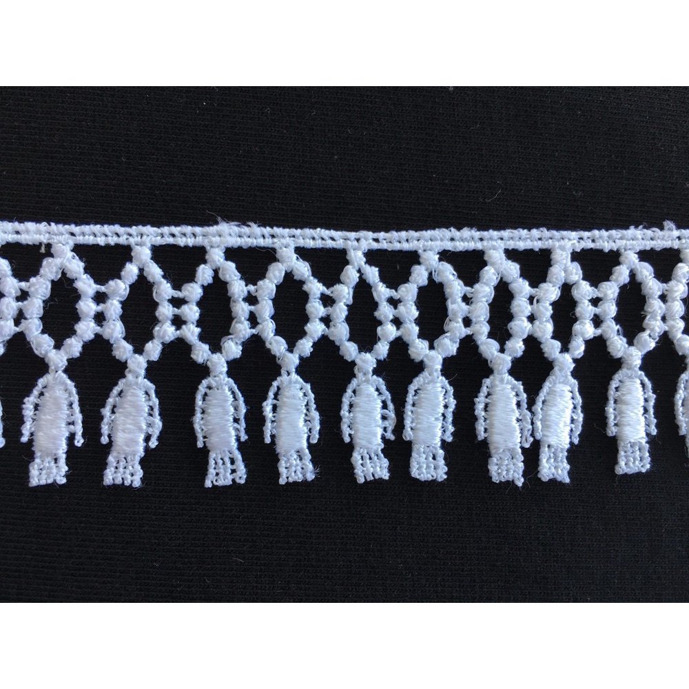 Embroidered Lace Trim for crafts, Bridal Accessory, sewing notion 1.25