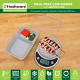thumbnail image 2 of Freshware Contenants de Préparation de Repas [Lot de 21] à 2 Compartiments avec Couvercles, Contenants de Rangement pour Aliments, Boîte Bento, Sans BPA, Empilables, Compatibles Micro-Ondes/lave-Vaisselle/congélateur (32 oz), 2 of 8
