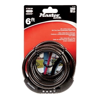 Master Lock 8143DSG Combination Cable Lock - 4 Foot, 6mm Cable, 4-Digit