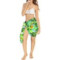 thumbnail image 4 of HAPPY BAY Women's Beach Wrap Bikini Wraps Sarong Swimwear Cover up Skirt Bathing suit Swimsuit Pareo for Women One Size Shamrock Green, Floral, 4 of 5