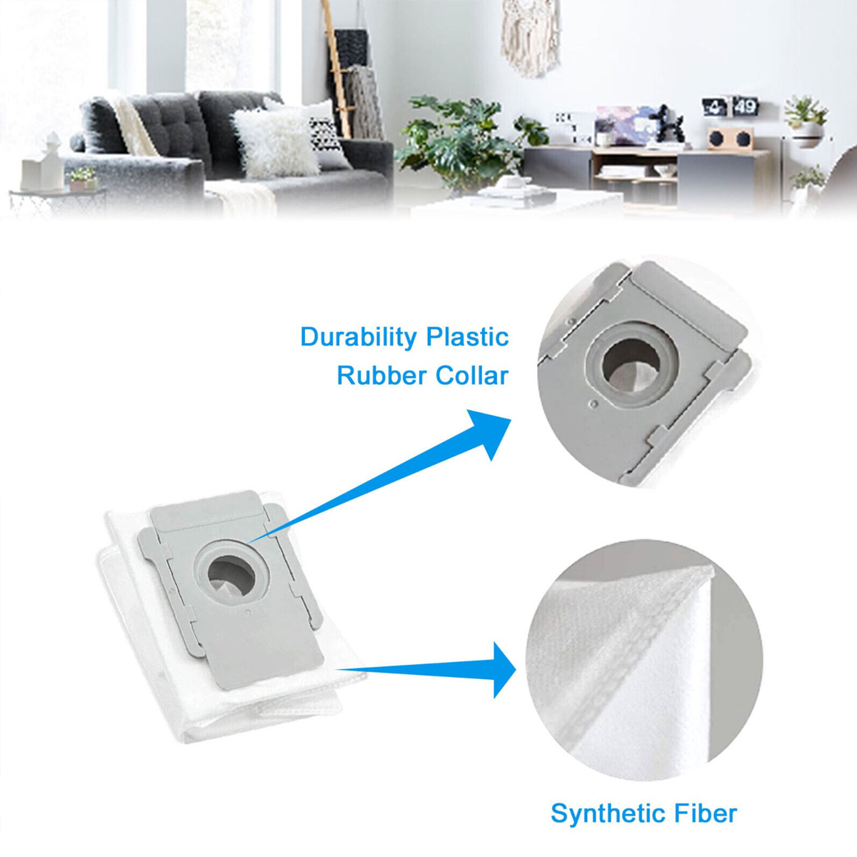 Replacement Dust Bags For IRobot Roomba I3, I7, E5, E6, S9+ – Dirt Disposal Bags