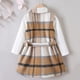 thumbnail image 5 of Abrigo De Invierno Para Niños Pequeños, Chaquetas De Abrigo Para Niñas, Abrigo A Cuadros De Otoño, Traje Nuevo, Traje Informal De Moda Para Niños, Traje Caqui De Dos Piezas Odeerbi LM103-11104, 5 of 6