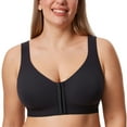 thumbnail image 2 of DELIMIRA Women's Inbarely Plus Front Closure Bras Posture Wireless Full Coverage Plus Size Unlined Bra, 2 of 3