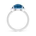 thumbnail image 2 of ANGARA Natural 6.3 ct London Blue Topaz Cocktail Ring with Diamond in 14K White Gold for Women (Size-11mm) | November Birthstone, Anniversary, Jewelry Gift for Women | Natural London Blue Topaz Ring, 2 of 9