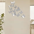 thumbnail image 4 of 12 Pcs Butterfly Wall Decor,Removable Stickers Wall Decor,3D Butterfly Wall Decal Room Decor,3D Butterfly Wall Stickers,for Room, Door, Window, Wedding, Bathroom, Birthday Decoration,White, 4 of 6