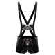 thumbnail image 5 of Lencería de charol para hombre, mono con tirantes, traje, pantalones cortos, mono con agujeros, mameluco ajustable, ropa para discoteca Rave, 5 of 5