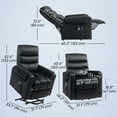 thumbnail image 3 of HOMCOM Fauteuil Releveur Électrique pour Aînés avec 8 Points de Vibration Télécommande Noir, 3 of 10