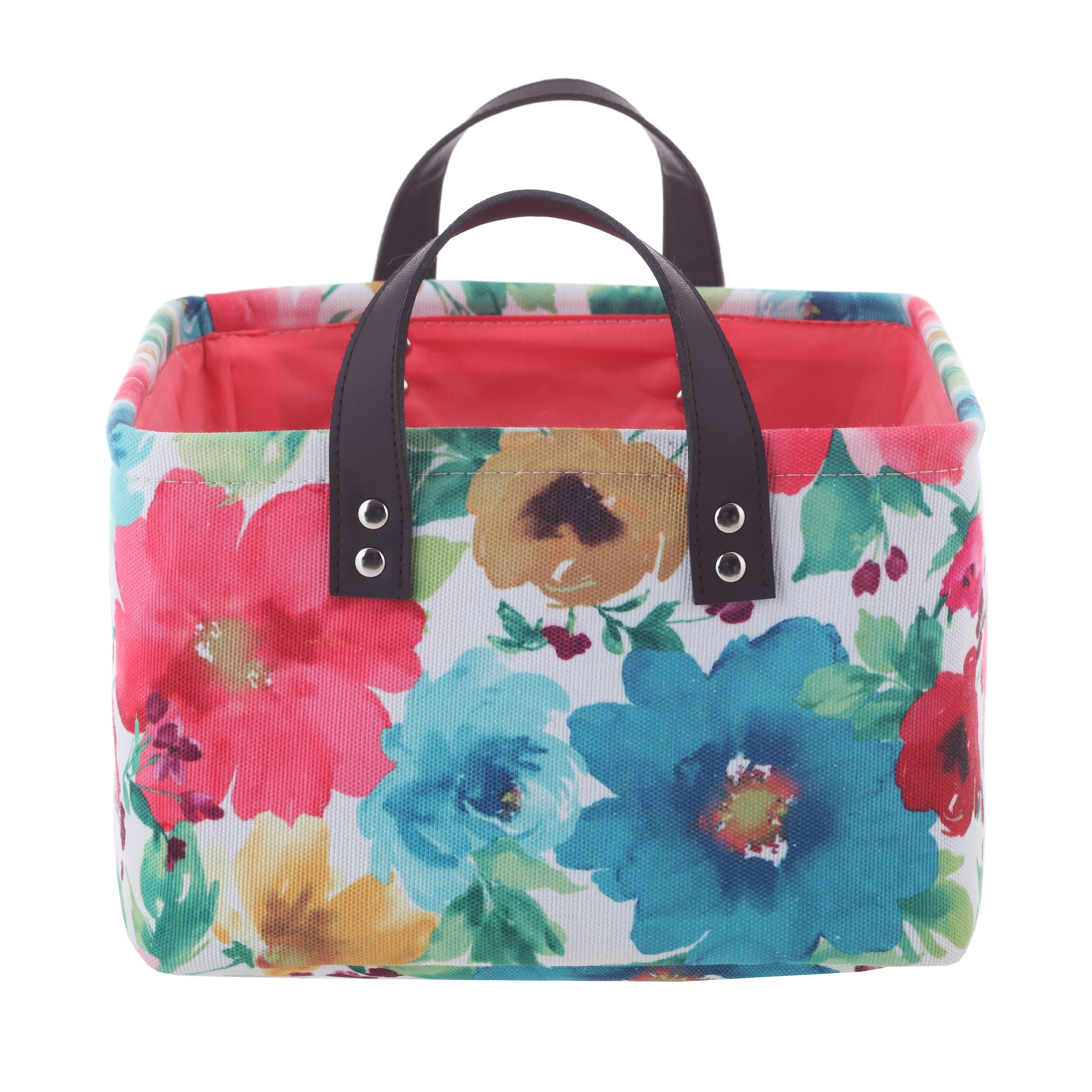 The Pioneer Woman Floral Canvas Storage Basket, Multicolor, Set of 2