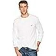 thumbnail image 3 of Nautica T-Shirt à Manches Longues Uni à Col Ras du Cou pour Homme, Blanc Éclatant, Petit, 3 of 4