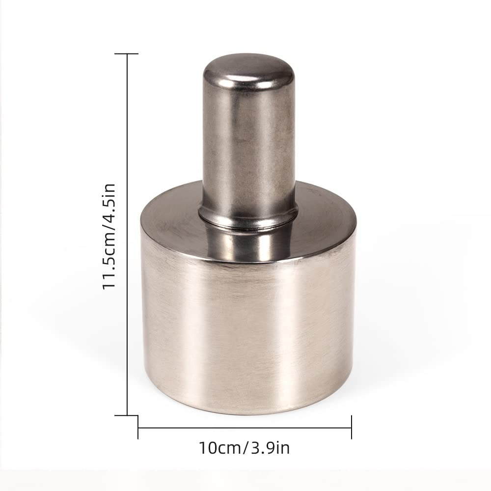 ABPETE 200ml Stainless Steel Alcohol Lamp Burner Thickened Explosion-Proof Craft Laboratory Chemistry Alcohol Burner Dental Lad Lamp with Brass Screw and Wick
