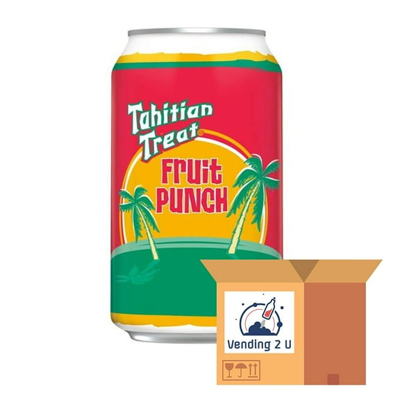 Tahitian Treat Fruit Punch Soda 12oz Cans, 24 Units