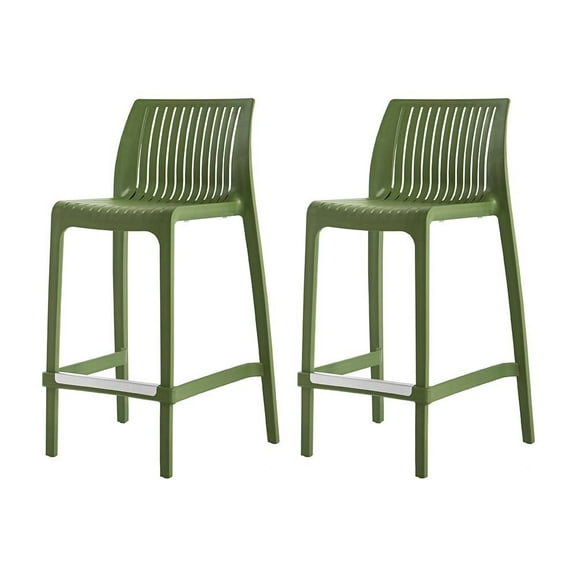 Lagoon Milos Resin Stackable Counter Stool Set of 2