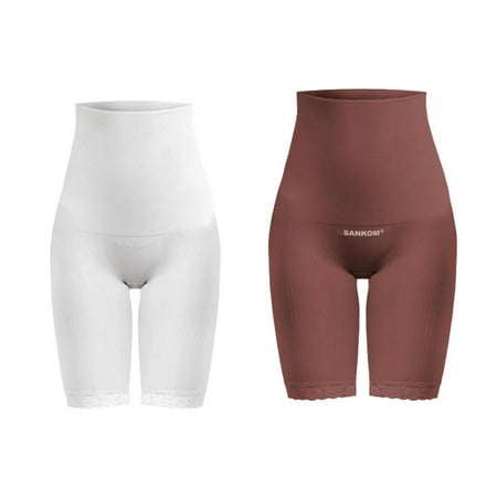 

Shop LC Set of 2 SANKOM Posture Corrector Patent Classic Lace Mid Thigh Shaper Tummy Shaping Lightweight Slimming White Cocoa XXL