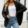 thumbnail image 1 of Sweater Cardigan Women, Ladies Kimono Batwing Cable Knit Sweaters Open Front Slouchy Loose Button Outwear Coat, 1 of 5