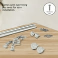 thumbnail image 6 of Ridicili 5/8 Inch Adjustable Double Drapery Curtain Rod Set with Rhombic Cylinder Finials, 5/8 Inch Front and 1/2 Inch Back Double Window Drapery Rod, 48"-84", Pewter, 6 of 6