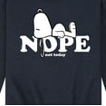 thumbnail image 3 of Peanuts - Snoopy Nope Not Today - Men's Crew Fleece Sweatshirt, 3 of 6