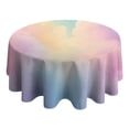 thumbnail image 4 of Dreamy Pastel Sky Round Tablecloth 60"x60",Wrinkle Wipeable Table Cloth for Kitchen Dining Room Picnic Patio Party, 4 of 6