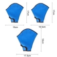 thumbnail image 5 of Pebbuoy 1 Pair Swimming Webbed Gloves Water Resistance Training Beginner Fitness Diving Swim Hand Fins Paddles Swimmer Gear, 5 of 6