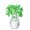 Green, variant on Red Rose Crystal Glass Rose Figurine Ornament Home Decor