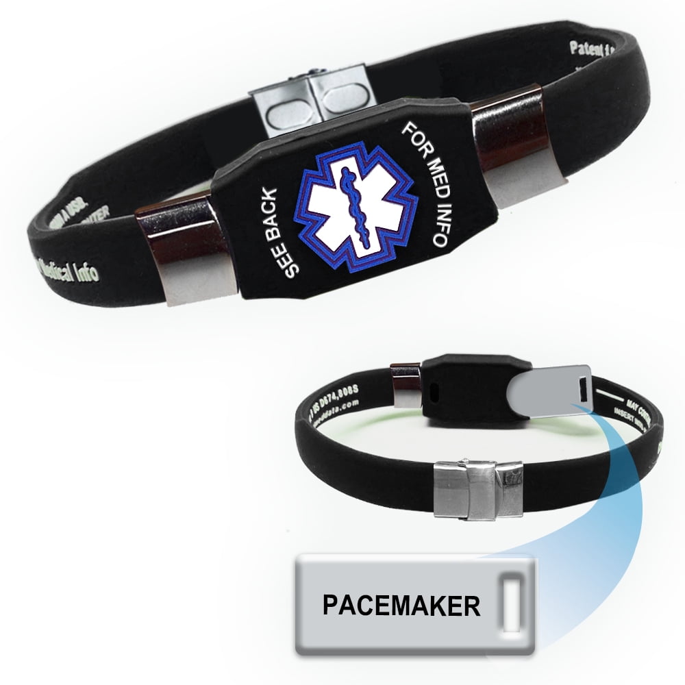 "Pacemaker" ELITE Medical Alert ID Bracelet. Choose Color! Walmart