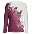 HTNBO Womens Long Sleeve Tops under 6.00 Long Sleeve Flower Print