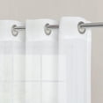 thumbnail image 2 of 2 Panels Striped Ombre Tier Curtains, Textured Grommet Semi Sheer Voile Curtain, 2 of 9