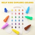 thumbnail image 3 of Jupitearth 24 Ct Non-Toxic Washable Rocket Crayons for Toddlers, Easy-to-Hold Gifts & Mess-Free Art Supplies for Little Hands,Back to School Supplies, 3 of 9