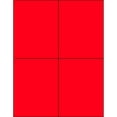 thumbnail image 2 of Box Partners Rectangle Laser Labels 4 1/4" x 5 1/2" Fluorescent Red 400/Case LL183RD, 2 of 2