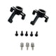 thumbnail image 4 of 2 piezas de mangueta de dirección delantera RC 1/24, accesorios ligeros para bricolaje, copas de dirección delanteras negro y plata, 4 of 9