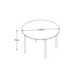 thumbnail image 5 of Unique Furniture Contemporary 47" Round Dining Table with Black Oak, 5 of 5