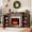 70in, Brown, variant on LGHM 80" TV Stand with 30" Electric Fireplace, Fireplace with Mantel, Farmhouse Entertainment Center for TVs up to 90", Black