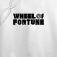 thumbnail image 3 of Popfunk Wheel of Fortune Vertical Logo Women's Cropped Hoodie Pullover Sweatshirt, White, Small, 3 of 5