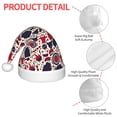 thumbnail image 4 of Fuzoiu Barbeque1 Print Santa Hat Christmas Hat for kids,Santa Hats with Pompom, Unisex Xmas Holiday Hat for Christmas New Year Festive Party Supplies, 4 of 6