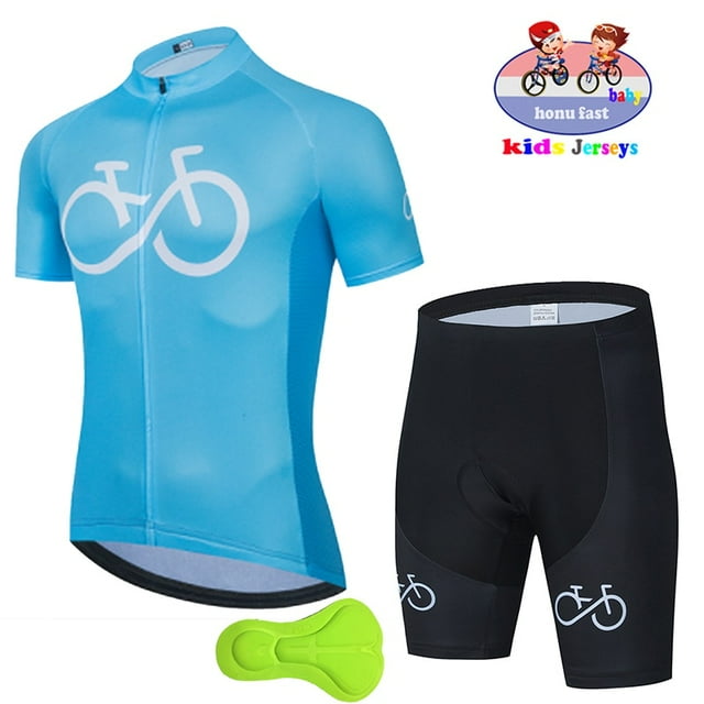 Summer KIDS Cycling jersey Wear Strap Suit Set Ropa with Gel Pad MTB Bicycle Children Child boys