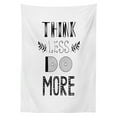 thumbnail image 3 of Ambesonne Wording Tablecloth Rectangular Table Cover, Different Fonts Leafs, 52"x70", Black White, 3 of 4