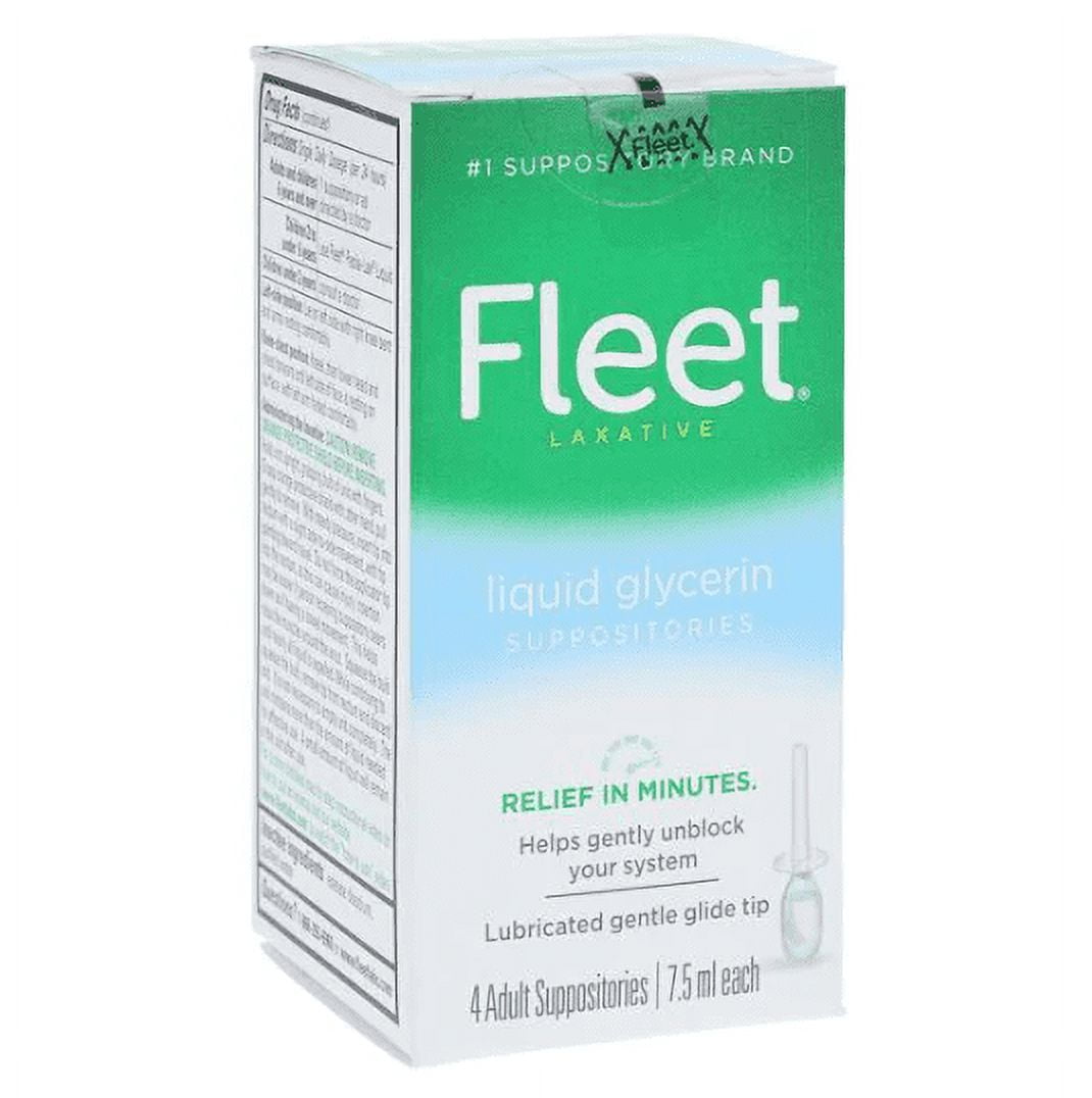 Fleet Laxative Suppository, 5.4 Gram Strength, Glycerin, 7.5 ml Liquid, 4 Count