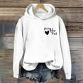 thumbnail image 5 of Ruyang Women's Fashionable Round Neck Casual Letter Printed Long Sleeve Top Hooded Sweatshirt Women Casual Sweatshirts, 5 of 8